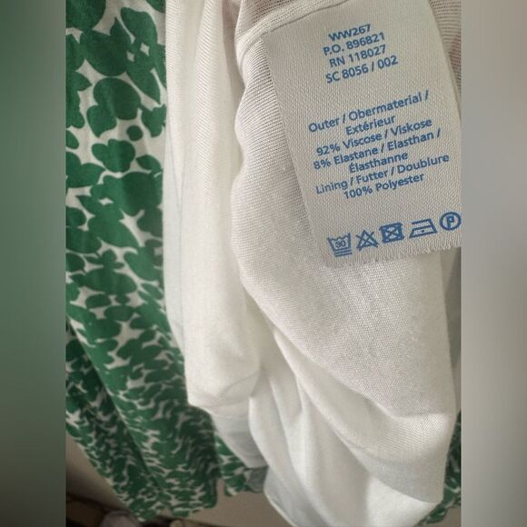 Boden Fit & Flare Jersey Midi Dress in green floral Size 4 - Picture 6 of 6